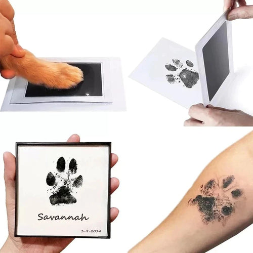 Pet Footprint & Handprint Ink-Free Pad - Safe, Non-Toxic Printing for Dogs and Babies